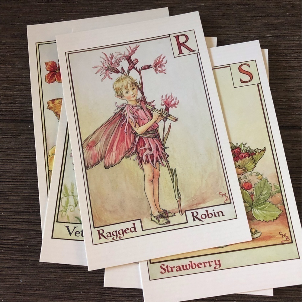 Garden Flower Fairies by: Cicely Mary Barker postcard set #12